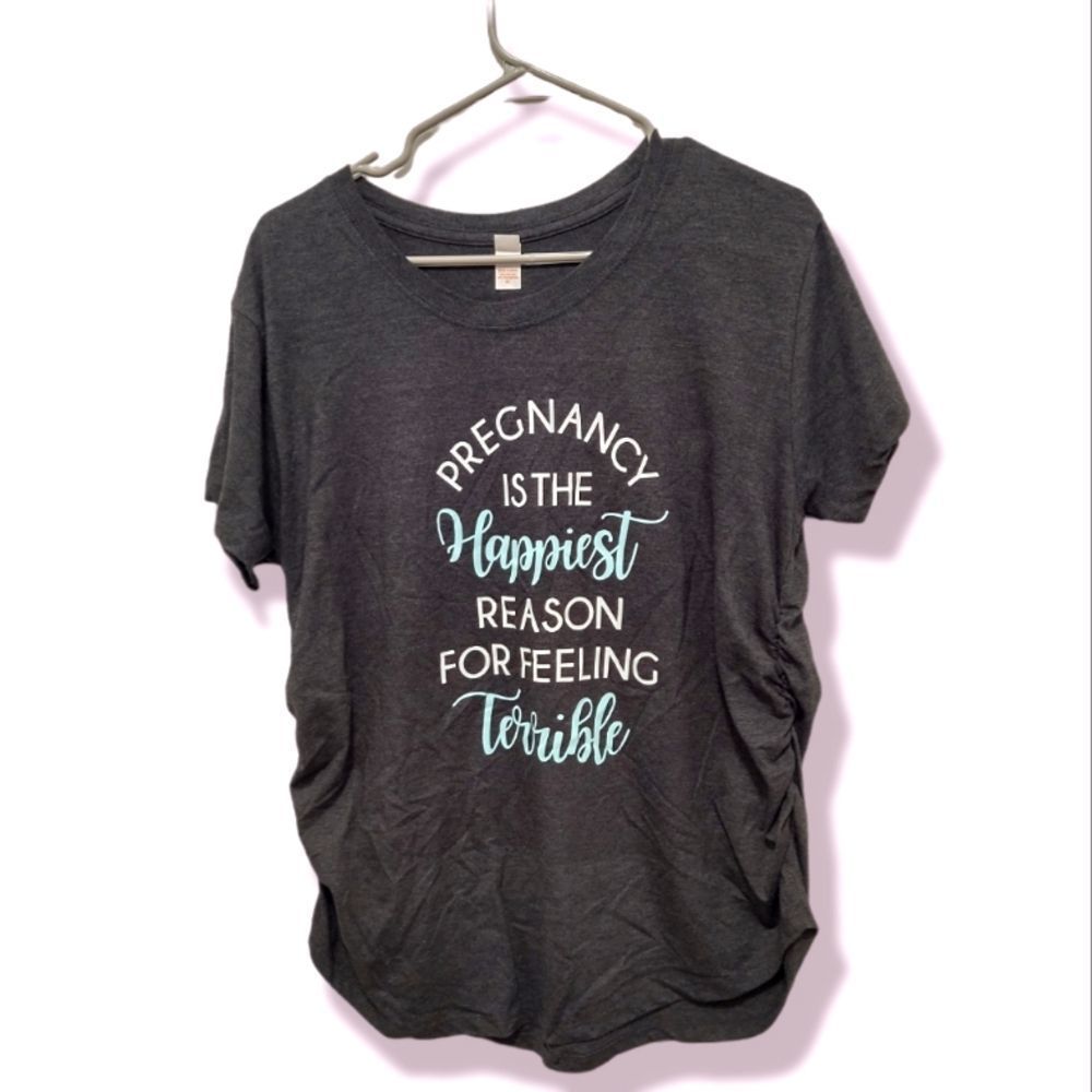 Monag - Women's Size Large - Grey Maternity - Tee Shirt